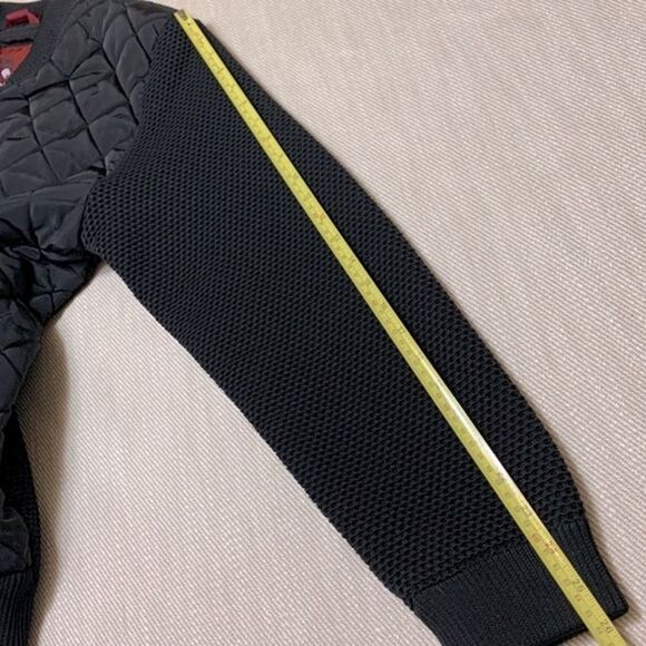 FALCON Nero quilted bomber jacket full zip front mix Media pockets lined men 3XL - Picture 11 of 12